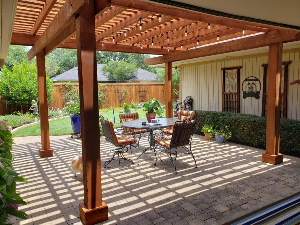 wood patio cover